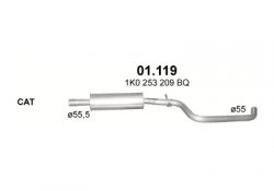 střední díl pro výfuk BS 282-723|01.119 POLMO, SEAT Toledo