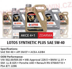 Motorový Olej  5W40  4L+1L, AKCE, Benzín-Diesel|A3/B4