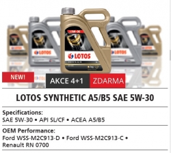 Motorový Olej  5W30  4L+1L, A5/B5, 5W-30, Ford, Renault