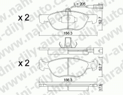 Brzdové destičky PŘEDNÍ, 084.1, ALFA ROMEO 145