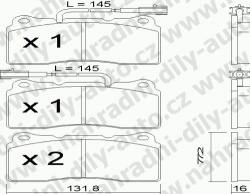 Brzdové destičky PŘEDNÍ, 297.0, ALFA ROMEO 166