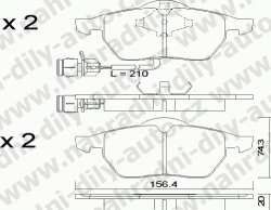 Brzdové destičky PŘEDNÍ, GDB1049_MAX, AUDI 100 (4A-C4)