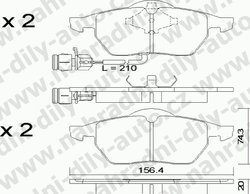 Brzdové destičky PŘEDNÍ, GDB1049_MAX, AUDI A6 (4A)