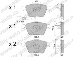 Brzdové destičky PŘEDNÍ, GDB1616_MAX, AUDI TT 