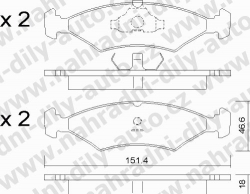 Brzdové destičky PŘEDNÍ, 031.0, FORD FIESTA 