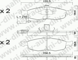 Brzdové destičky PŘEDNÍ, 148.1, FORD MONDEO 