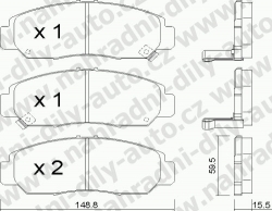 Brzdové destičky PŘEDNÍ, 478.0, HONDA FR-V 