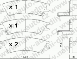 Brzdové destičky PŘEDNÍ, 370.0, HYUNDAI ATOS PRIME