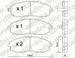 Brzdové destičky PŘEDNÍ, 306.0, HYUNDAI H1 