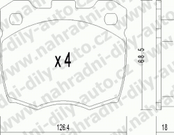 Brzdové destičky PŘEDNÍ, 361.0, LAND ROVER LAND