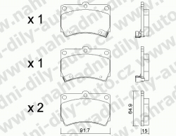 Brzdové destičky PŘEDNÍ, 203.0, MAZDA 323 (BG)