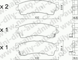 Brzdové destičky PŘEDNÍ, 232.1, MAZDA 626 (GF)