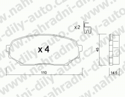 Brzdové destičky PŘEDNÍ, 397.0, MAZDA MX 5