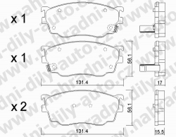 Brzdové destičky PŘEDNÍ, 310.0, MAZDA PREMACY 