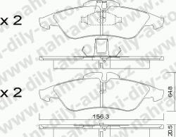 Brzdové destičky PŘEDNÍ, GDB818_MAX, MERCEDES SPRINTER 300