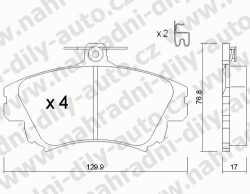 Brzdové destičky PŘEDNÍ, 295.0, MITSUBISHI CARISMA (DA)