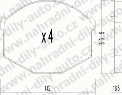 Brzdové destičky PŘEDNÍ, 112.0, NISSAN PATROL GR