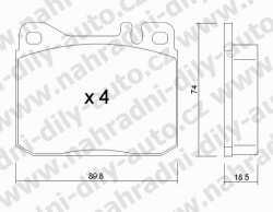 Brzdové destičky PŘEDNÍ, 013.2, VOLKSWAGEN LT 28