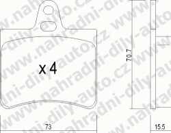 Brzdové destičky ZADNÍ, GDB1450_MAX, CITROEN C5 