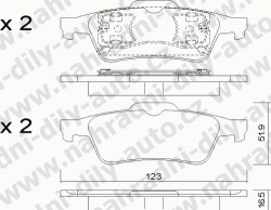 Brzdové destičky ZADNÍ, GDB1938_MAX, FORD FOCUS 