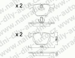 Brzdové destičky ZADNÍ, GDB1530_MAX, LAND ROVER RANGE