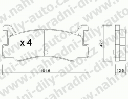 Brzdové destičky ZADNÍ, 398.0, MAZDA 323 Kombi