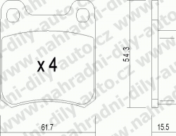 Brzdové destičky ZADNÍ, 094.1, MERCEDES Classe C