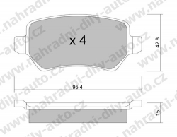 Brzdové destičky ZADNÍ, 558.1, OPEL ZAFIRA B