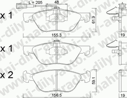 Brzdové desky Přední TRW , GDB1445, ALFA ROMEO 147