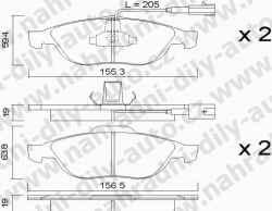 Brzdové desky Přední TRW , GDB1338, ALFA ROMEO 156