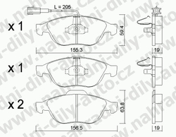 Brzdové desky Přední TRW , GDB1444, ALFA ROMEO 156