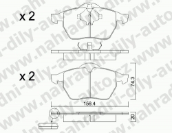 Brzdové desky Přední TRW , GDB1275, AUDI A3 (8L)