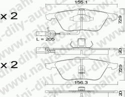 Brzdové desky Přední TRW , GDB1528, AUDI A6 (4B)