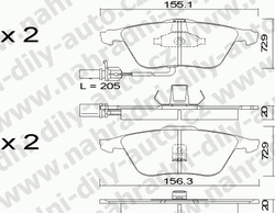 Brzdové desky Přední TRW , GDB1528, AUDI A6 Allroad