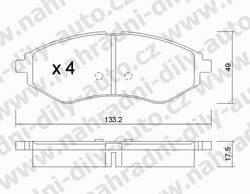 Brzdové desky Přední TRW , GDB3330, CHEVROLET AVEO 