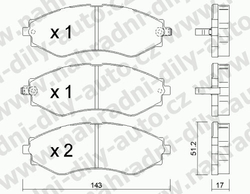 Brzdové desky Přední TRW , GDB3345, CHEVROLET TACUMA 