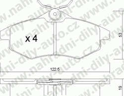 Brzdové desky Přední TRW , GDB1495, CITROEN C2 