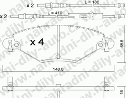 Brzdové desky Přední TRW , GDB1448, CITROEN C5 