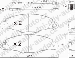 Brzdové desky Přední TRW , GDB1336, CITROEN XM 