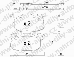 Brzdové desky Přední TRW , GDB1033, CITROEN ZX 