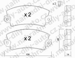 Brzdové desky Přední TRW , GDB148, DACIA 1300-1310 