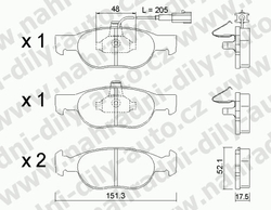 Brzdové desky Přední TRW , GDB1291, FIAT BRAVA 