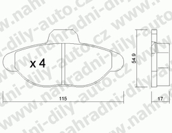 Brzdové desky Přední TRW , GDB1099, FIAT CINQUECENTO 