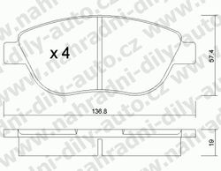 Brzdové desky Přední TRW , GDB1563, FIAT IDEA 