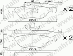 Brzdové desky Přední TRW , GDB1338, FIAT MAREA 