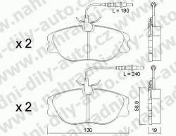 Brzdové desky Přední TRW , GDB1148, FIAT ULYSSE I