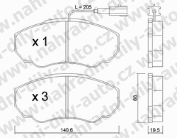 Brzdové desky Přední TRW , GDB1517, FIAT DUCATO 