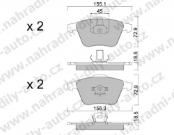 Brzdové desky Přední TRW , GDB1607, FORD FOCUS 