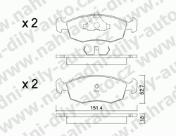 Brzdové desky Přední TRW , GDB371, FORD SIERRA 