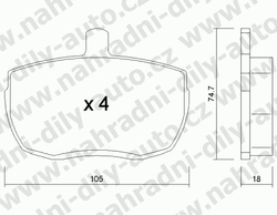 Brzdové desky Přední TRW , GDB341, FORD TRANSIT 